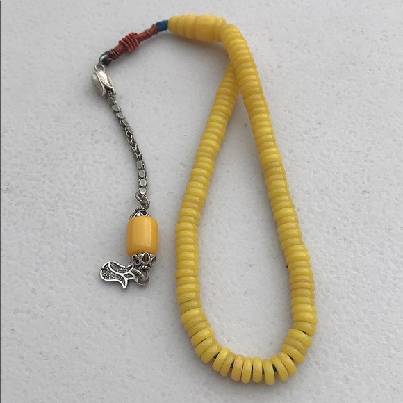 Very splendid hand made yellow prayer beads